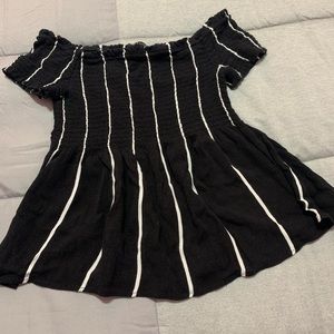 Off the shoulder babydoll top!